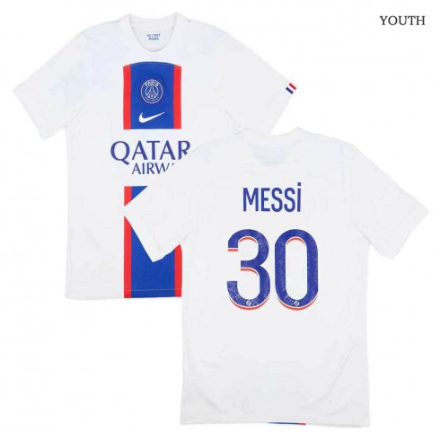 2022-23 Paris Saint Germain Youth Third Shirt Messi #30